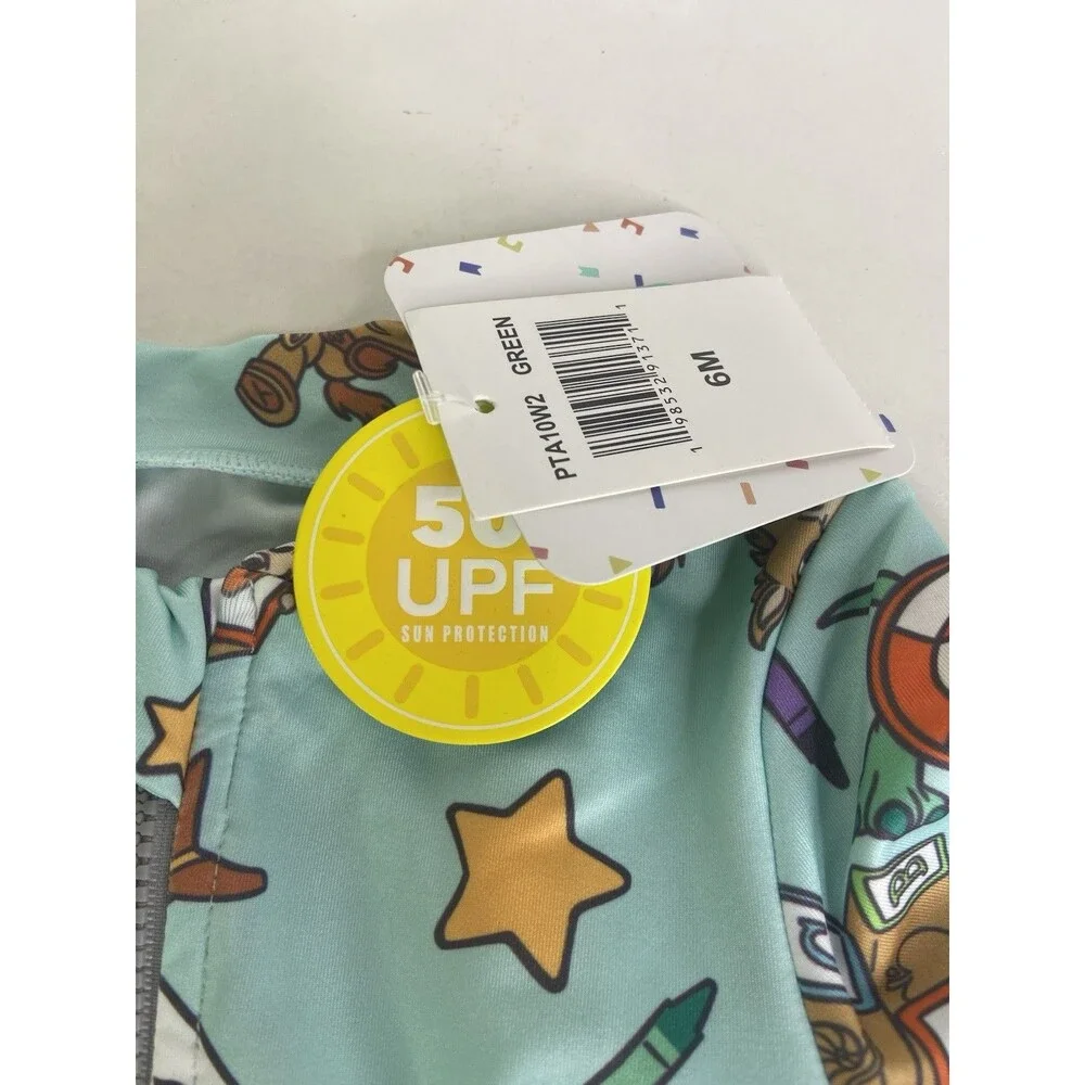 Disney Toy Story One Piece Long Sleeve Rash Guard Swimsuit Size 6 Months